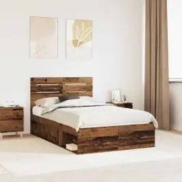 Gultas Rāmis Vecs Koks 120 X 200 Cm Ciets Priedes Koks Vidaxl