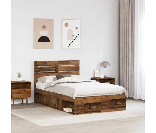 Gultas Rāmis Vecs Koks 120 X 200 Cm Ciets Priedes Koks Vidaxl