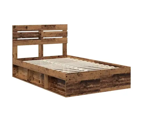 Gultas Rāmis Vecs Koks 120 X 200 Cm Ciets Priedes Koks Vidaxl