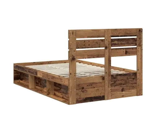 Gultas Rāmis Vecs Koks 120 X 200 Cm Ciets Priedes Koks Vidaxl