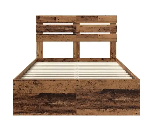 Gultas Rāmis Vecs Koks 120 X 200 Cm Ciets Priedes Koks Vidaxl