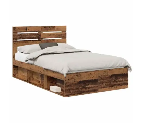 Gultas Rāmis Vecs Koks 120 X 200 Cm Ciets Priedes Koks Vidaxl