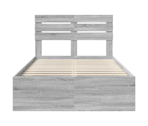 Voodi Raam Peaga Hall Sonoma 120 X 190 Cm Tahke Mänd