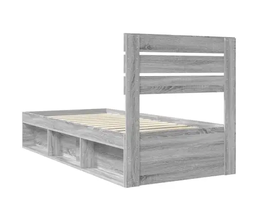 Lovos Rėmas Pilkas Sonoma 100 X 200 Cm Kietos Pušies Mediena