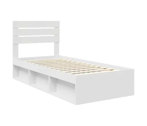 Lovos Rėmas Balta 90 X 200 Cm Kietos Pušies Mediena