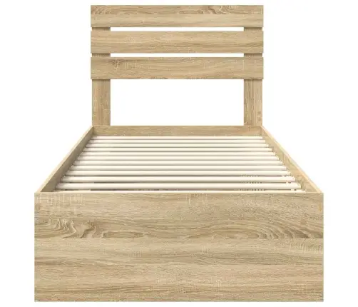 Gultas Rāmis Sonoma Ozols 90 X 200 Cm Ciets Priedes Koks Vidaxl