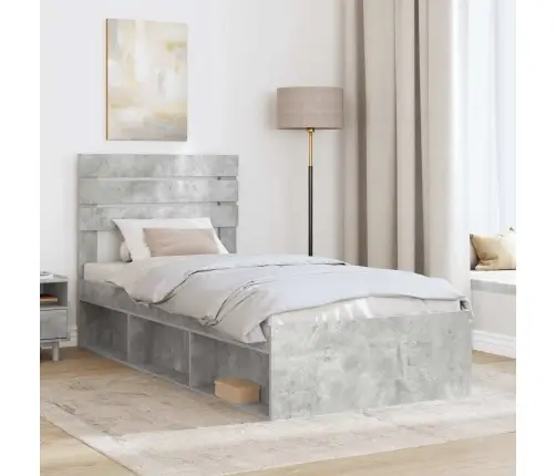 Lovos Rėmas Betoninė 90 X 200 Cm Kietos Pušies Mediena