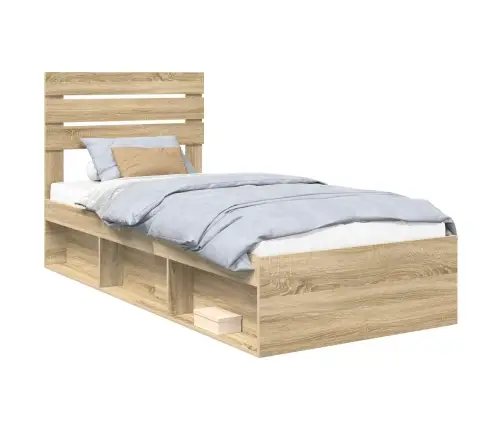 Lovos Rėmas Sonoma Ąžuolas 75 X 190 Cm Kietos Pušies Mediena