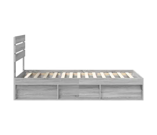 Lovos Rėmas Pilkas Sonoma 75 X 190 Cm Kietos Pušies Mediena