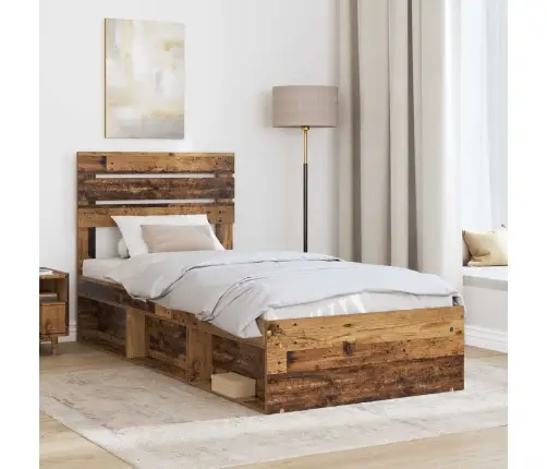 Gultas Rāmis Vecs Koks 75 X 190 Cm Ciets Priedes Koks Vidaxl