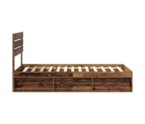 Gultas Rāmis Vecs Koks 75 X 190 Cm Ciets Priedes Koks Vidaxl