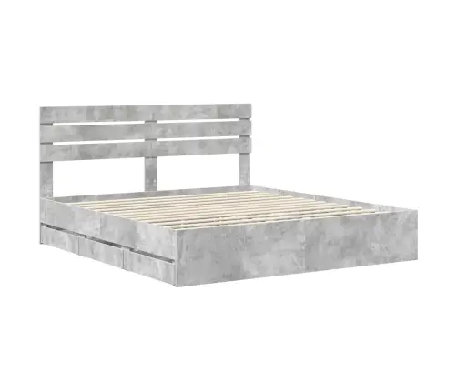 Voodi Raam Sahtliga Peaga Betoonhall 200 X 200 Cm Inseneripuit