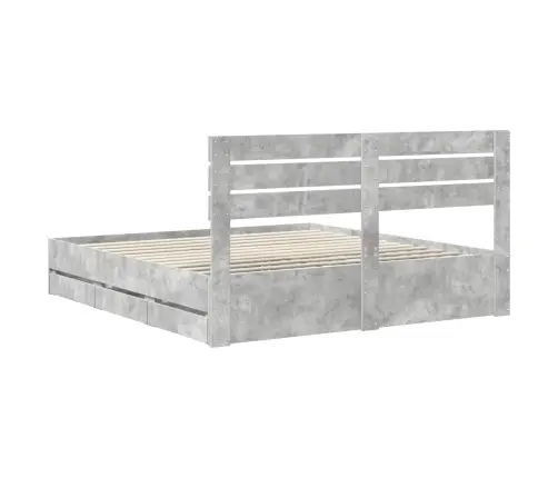 Voodi Raam Sahtliga Peaga Betoonhall 200 X 200 Cm Inseneripuit