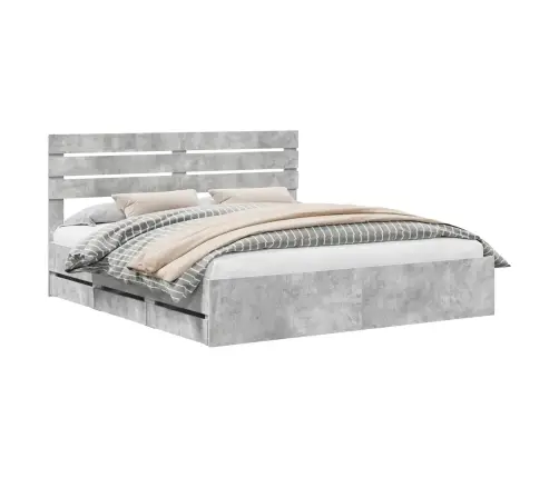 Voodi Raam Sahtliga Peaga Betoonhall 200 X 200 Cm Inseneripuit