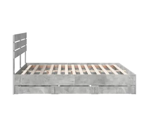 Voodi Raam Sahtliga Peaga Betoonhall 200 X 200 Cm Inseneripuit