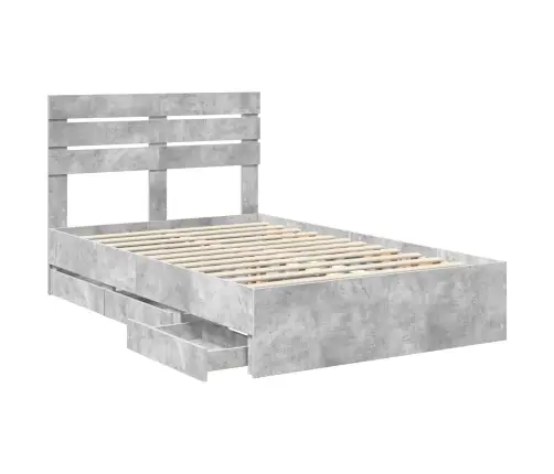 Voodi Raam Sahtliga Peaga Betoonhall 120 X 190 Cm Inseneripuit