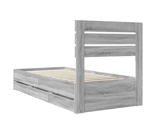 Voodi Raam Sahtliga Peaga Hall Sonoma 90 X 190 Cm Inseneripuit