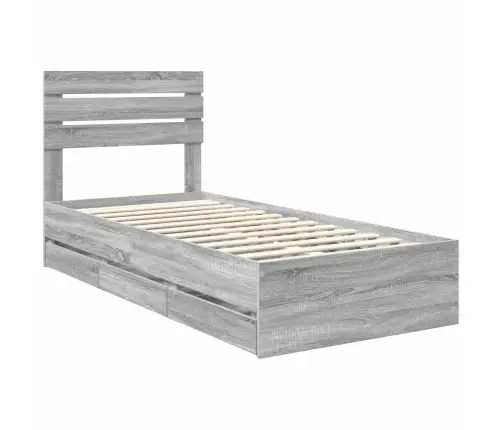 Voodi Raam Sahtliga Peaga Hall Sonoma 75 X 190 Cm Inseneripuit