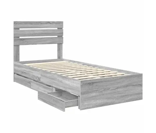 Voodi Raam Sahtliga Peaga Hall Sonoma 75 X 190 Cm Inseneripuit