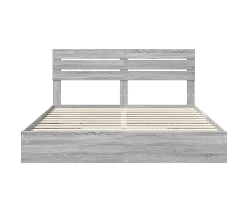 Laos Voodi Peaga Sahtliga Hall Sonoma 200 X 200 Cm Tehispuit