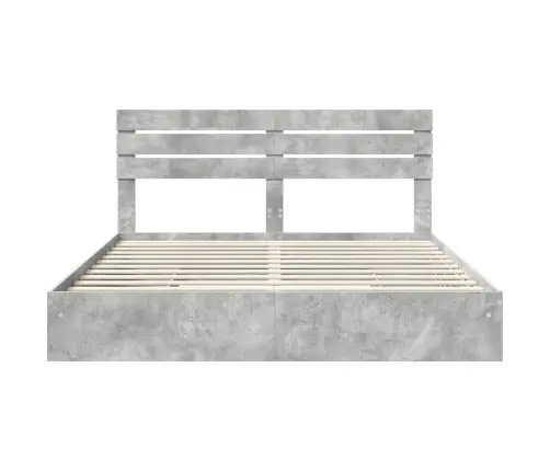 Laos Voodi Peaga Sahtliga Betoonhall 180 X 200 Cm Tehispuit