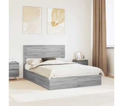 Laos Voodi Peaga Sahtliga Hall Sonoma 150 X 200 Cm Tehispuit