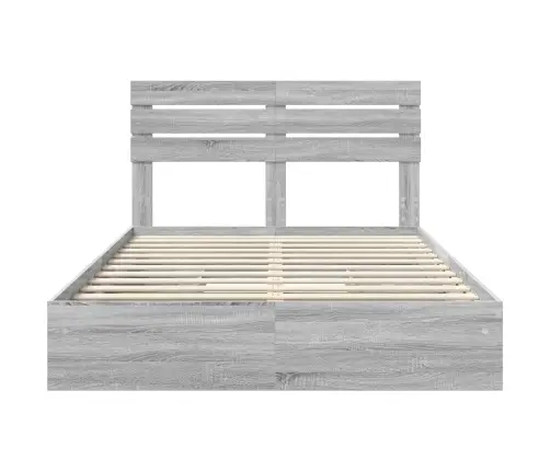 Laos Voodi Peaga Sahtliga Hall Sonoma 150 X 200 Cm Tehispuit