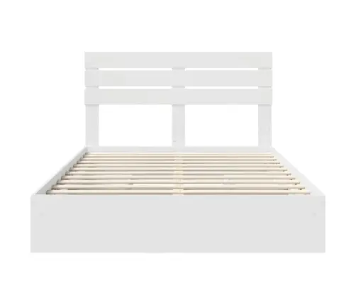 Glabāšanas Gulta Balts 140 X 190 Cm Inženierijas Koks Vidaxl