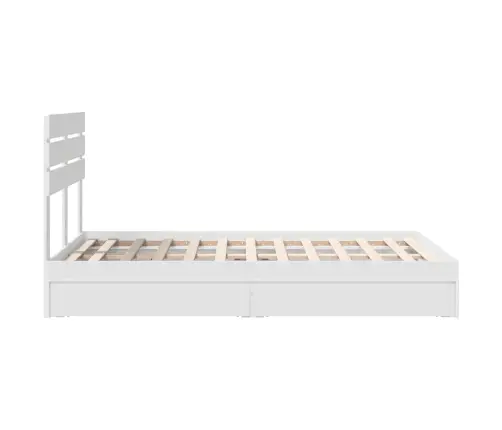 Saugos Lova Su Galvūgalio Balta 120 X 200 Cm Apdirbta Mediena