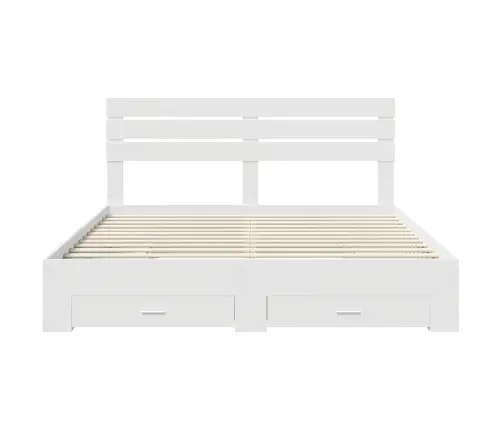 Voodi Raam Sahtliga Peaga Ladustamisega Tehispuit