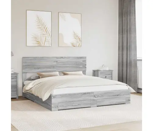 Gultas Rāmis Ar Atvilktni Ar Galvas Klāju Inženierijas Koks Vidaxl