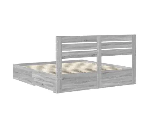 Gultas Rāmis Ar Atvilktni Ar Galvas Klāju Inženierijas Koks Vidaxl