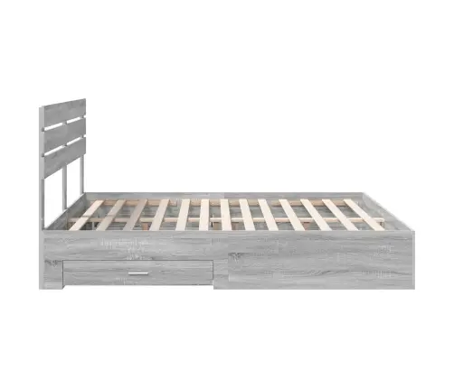 Gultas Rāmis Ar Atvilktni Ar Galvas Klāju Inženierijas Koks Vidaxl