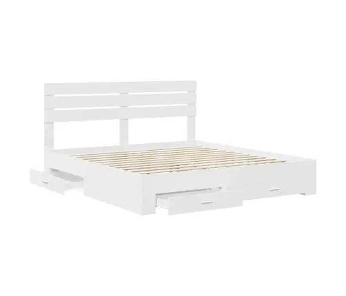 Voodi Raam Sahtliga Peaga Ladustamisega Tehispuit