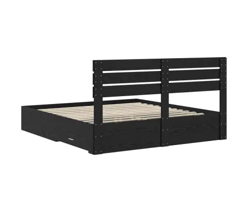 Voodi Raam Sahtliga Peaga Ladustamisega Tehispuit