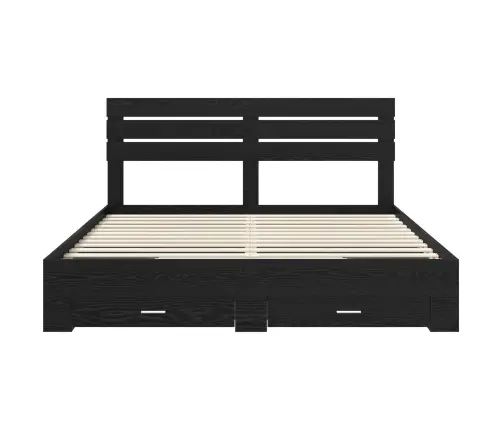 Voodi Raam Sahtliga Peaga Ladustamisega Tehispuit