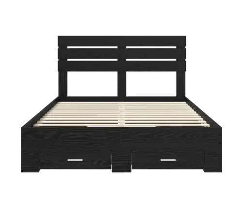 Voodi Raam Sahtliga Peaga Ladustamisega Tehispuit