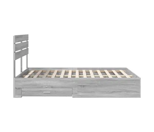 Gultas Rāmis Ar Atvilktni Ar Galvas Klāju Inženierijas Koks Vidaxl