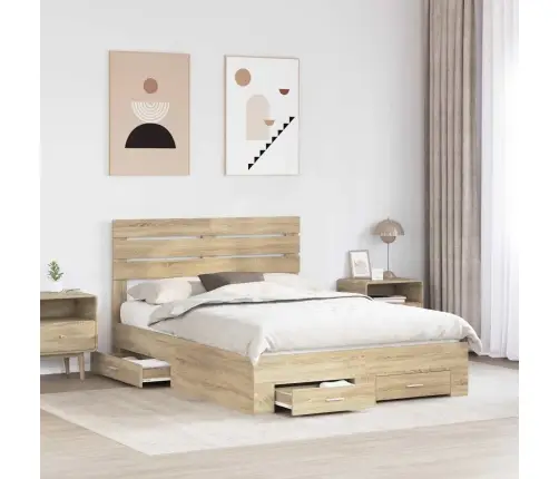 Lovos Rėmas Su Stalčių Su Galvūgalio Apdirbta Mediena