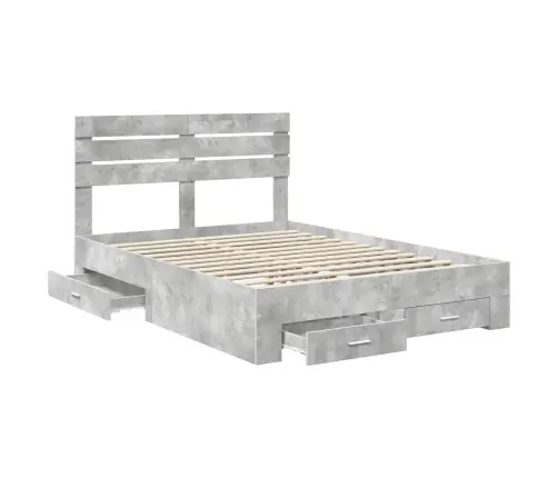 Voodi Raam Sahtliga Peaga Ladustamisega Tehispuit