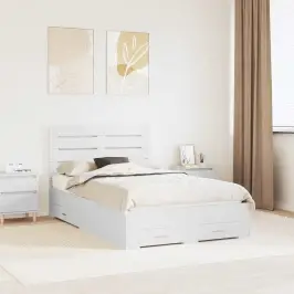 Gultas Rāmis Ar Atvilktni Ar Galvas Klāju Inženierijas Koks Vidaxl