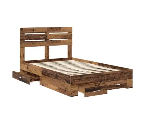 Gultas Rāmis Ar Atvilktni Ar Galvas Klāju Inženierijas Koks Vidaxl