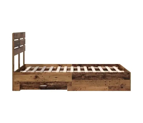 Gultas Rāmis Ar Atvilktni Ar Galvas Klāju Inženierijas Koks Vidaxl