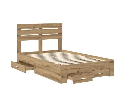 Gultas Rāmis Ar Atvilktni Ar Galvas Klāju Inženierijas Koks Vidaxl