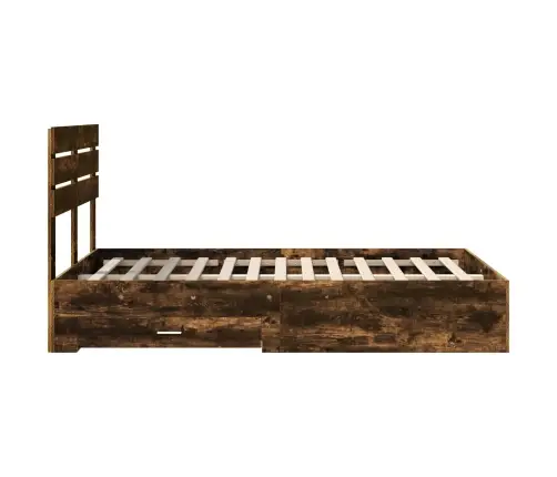 Gultas Rāmis Ar Atvilktni Ar Galvas Klāju Inženierijas Koks Vidaxl