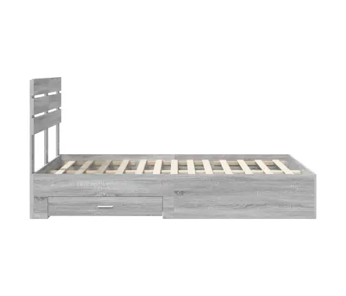 Gultas Rāmis Ar Atvilktni Ar Galvas Klāju Inženierijas Koks Vidaxl