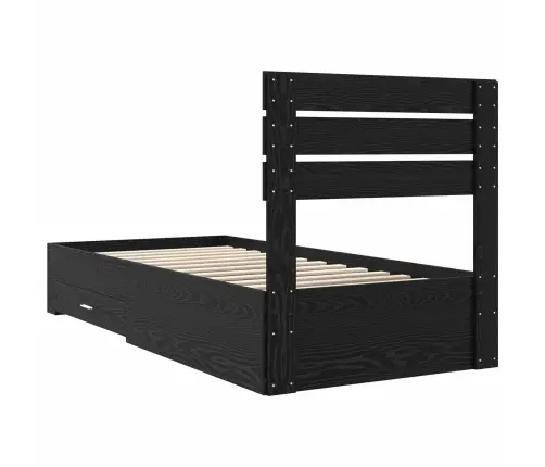 Lovos Rėmas Su Stalčių Su Galvūgalio Apdirbta Mediena