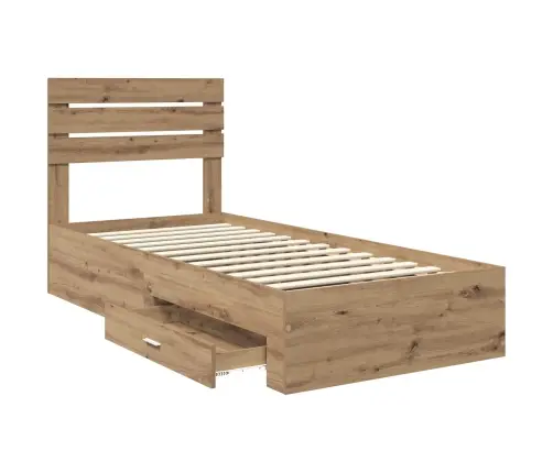 Lovos Rėmas Su Stalčių Su Galvūgalio Apdirbta Mediena