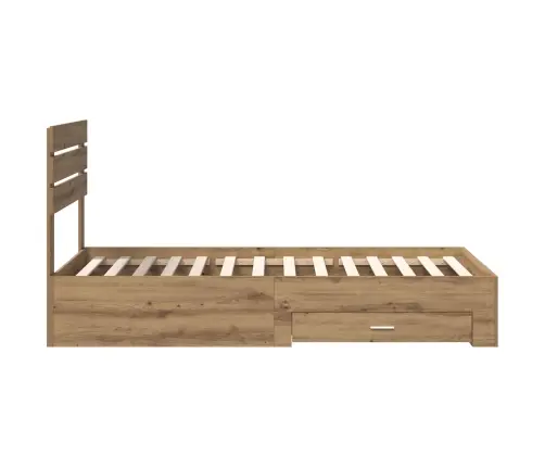 Lovos Rėmas Su Stalčių Su Galvūgalio Apdirbta Mediena