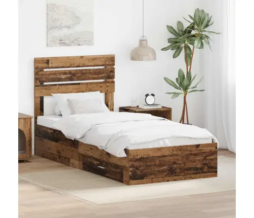 Gultas Rāmis Ar Atvilktni Ar Galvas Klāju Inženierijas Koks Vidaxl